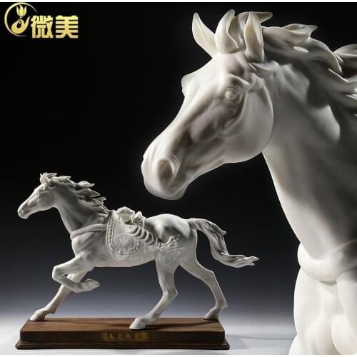 Dehua ceramic ornaments crafts decoration such as a horse in Trinidad will immediately made his mark