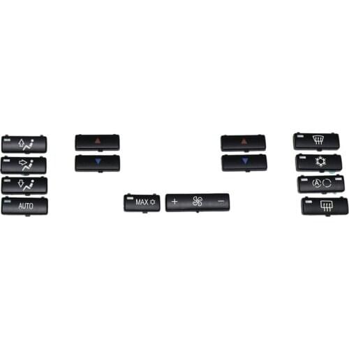 14 Button Key Cap Car Air Conditioner a / C Control Panel Switch Button Key Cover for BMW E39 E53 525I 530I 540I M5 X5