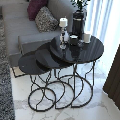Dream Model Metal Zigon coffee table "unbreakable Black Glass" coffee tables table basse furniture living room table