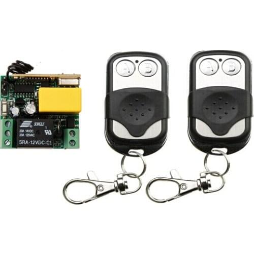 AC 220 V 1 CH RF mini Wireless Remote Control 1 piece Receiver & 2 piece Transmitter waterproof 2 key