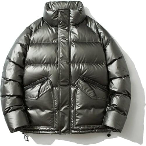 2021 Mens Slim Casual down Jacket Short White Duck down Trendy Handsome Thickening Stand Collar down Jacket