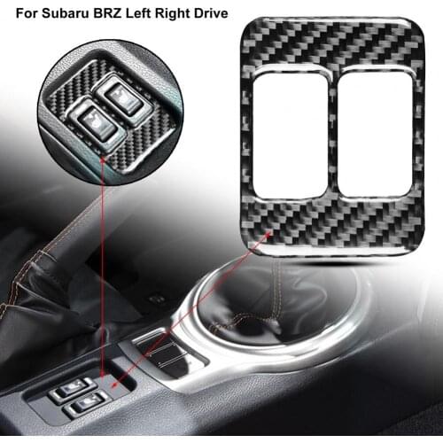 Anti-scratch Carbon Fiber Center Console Seat Heating Button Frame Sticker Trim for Subaru BRZ 17-19 Left Right Drive Accessorie