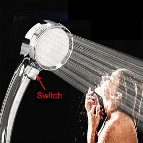 Handheld Shower Head High Pressure Water Saving ON/OFF Pause Switch Japanese Single Showerhead