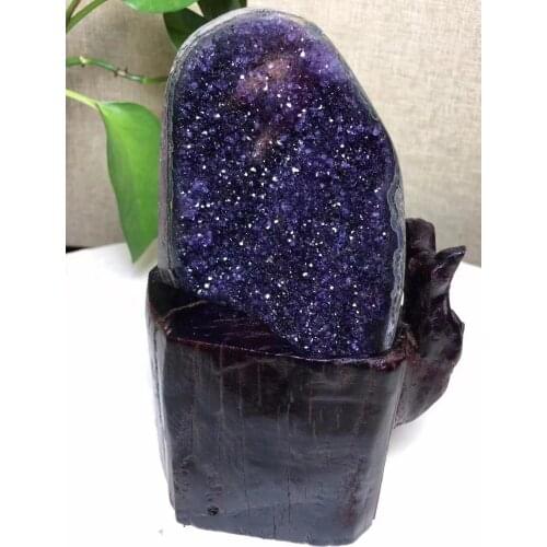 Natural amethyst raw stone purple crystal cluster block Amethyst cave cornucopian wealth degaussing decoration