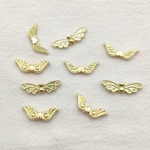 New Arrival! 100pcs Zinc Alloy Feathers Spacer Beads for Handmade Necklace Earrings DIY Parts,Jewelry Findings & Components