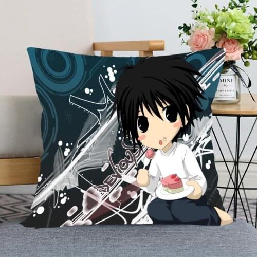 New Arrival Anime Death Note Pillowcase Wedding Decorative Pillow Cover Custom Printed Soft Satin Fabric Pillow Cases Not Fade