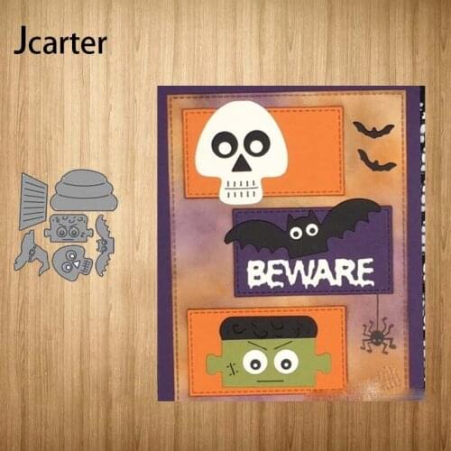 New Design Metal Cutting Dies Bat Skull Ghost Craft Stencil Diy for Scrapbooking Handmade Card Make Shape Album Decoration Model