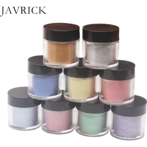 9Pcs Pearlescent Mica Pigment Pearl Powder UV Resin Crystal Epoxy Craft DIY Jewelry Making Slime Toning Color Highlight Glitter