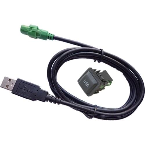 USB Switch Button USB Cable Adapter For Volkswagen CD Player Radio