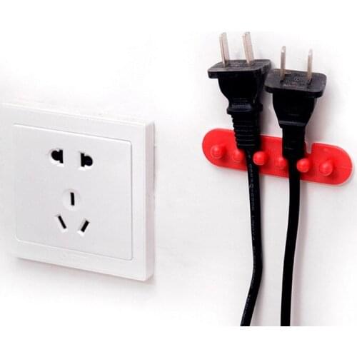 2Pcs/Lot Cable Winder USB Cable Organizer Management Wire Storage Desktop plugs Cord Holder For Office Computer Mouse