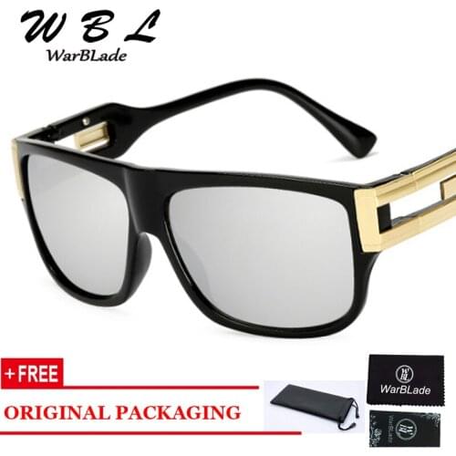 WarBLade 2019 Retro Flat Top Men Square Sunglasses Brand Designer Fashion Gradient Clear Lens Shades Women UV400
