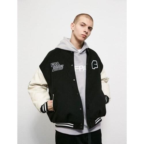 Women coat Patchwork printed baseball suit couple jacket loose fall 2021 new womens jacket Womens autumn jacket