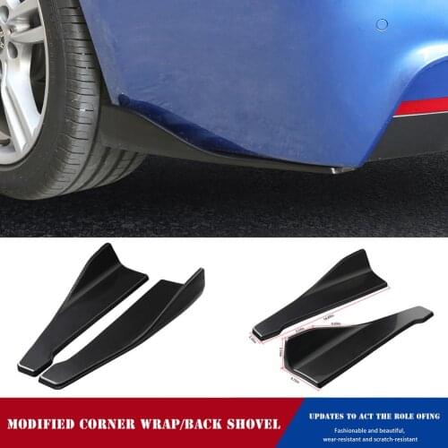 1 Pair 48cm Universal Car Side Skirt Rear Bumper Splitter Lip Sopiler Diffuser Winglet Protector For BMW For Honda For Benz