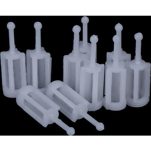10pcs Plastic Gravity Type Spray Gun Spray Filter Pot Diameter 11mm length 36mm
