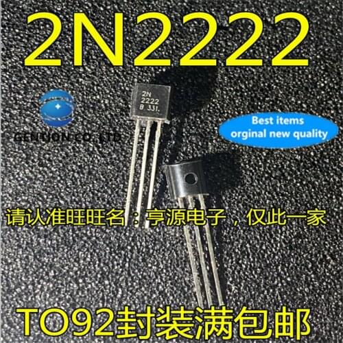 100Pcs 2N2222 TO-92 in stock 100% new and original