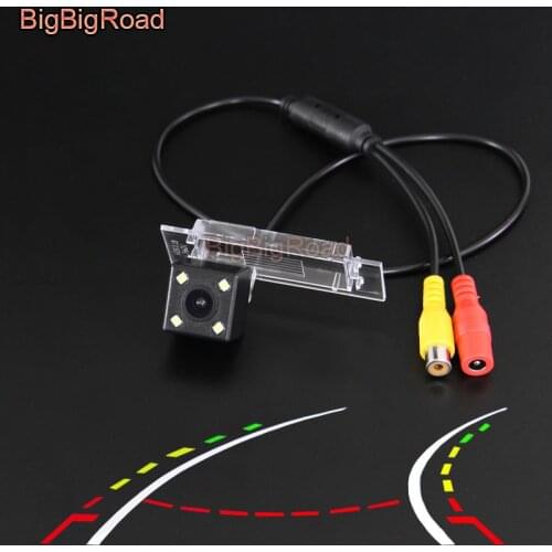BigBigRoad Car Intelligent Dynamic Tracks Rearview Camera For Renault Kadjar Clio Estate IV 2016 2017 For Benz Smart Fortwo 2017