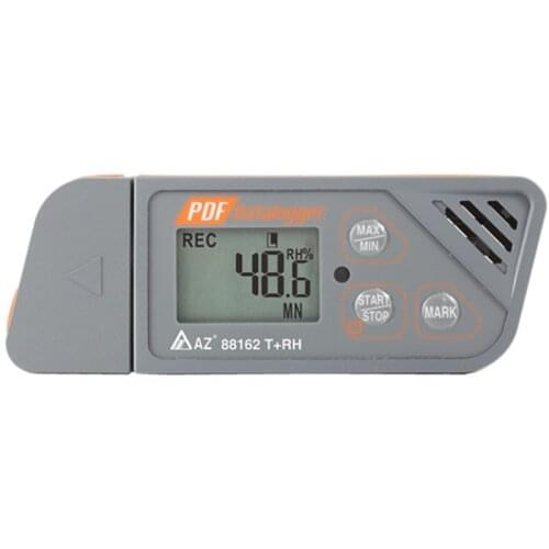 AZ 88162 Hygro Thermometer Data USB Logger,Dual color LED Provides Instant Status Indicator: REC and High/Low Temperature