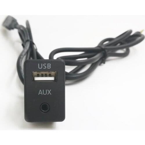 Biurlink 100CM Universal Car Motor AUX USB Panel Adapter Boat Auto USB/AUX Wiring