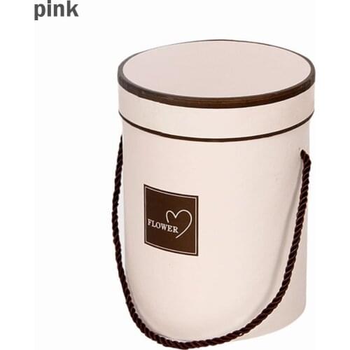 Flower Portable Packing Box Bouquet Portable Flower Bucket Gift Box Hug Bucket Mini Cylinder Cylinder Candy Chocolate Gift Box