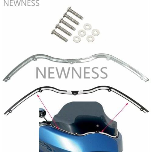 Motorcycle bike Parts CNC Cut Windshield Trim For Harley Road Glide FLTR FLTRX 1998-2013 New Motorbike Windshield Trim