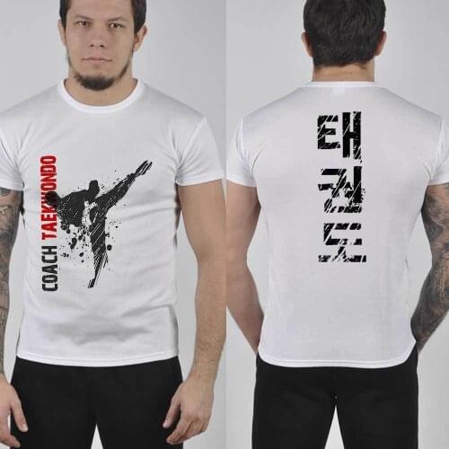Cool Design Coach Taekwondo MMA Combat Training T-Shirt. Summer Cotton Short Sleeve O-Neck Mens T Shirt New S-3XL