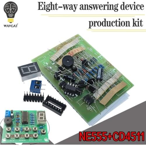 Eight Person Responder Diy Kit 8 Channel Answering Teaching Practice Welding CD4511 8Bit Answer Device Suite Electronic Training