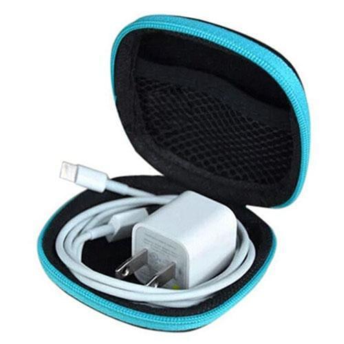 Square Pocket Hard Case Storage Bag for Headphone Earphone Earbuds TF SD Card