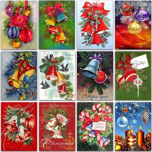 5D Diamond Painting Kit Paint Christmas kerst Bells home decor Full Square&Round Diamond embroidery Cross stitch Diamond mosaic