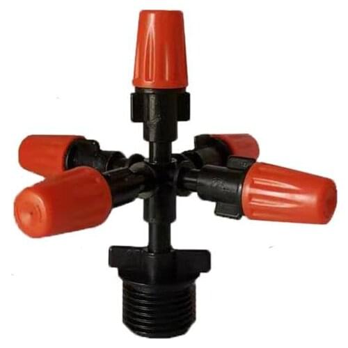 Orange 5 way misting nozzle garden Lawn Plants Spray Greenhouse Patio Atomization System Sprayer Irrigation Gardening Tool