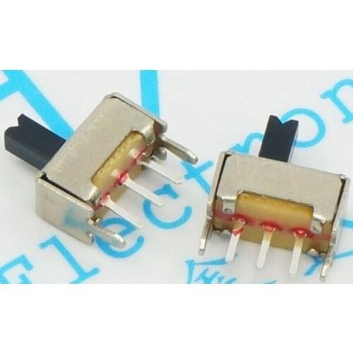 20PCS SS12D07 SS12D07G4 toggle switch 3Pins straight feet 1P2T handle high 4mm spacing