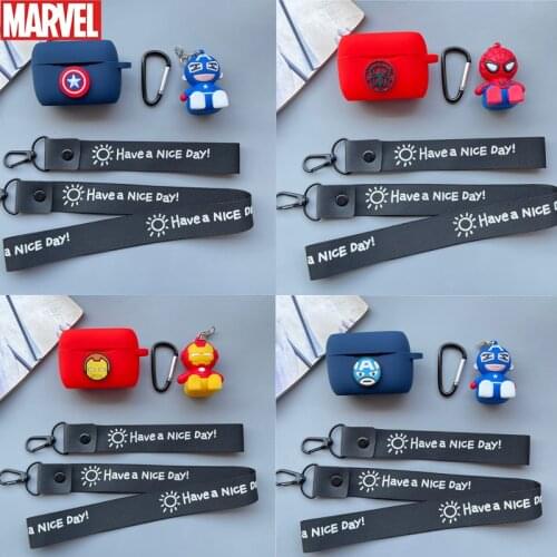 Marvel Dust-proof Silicone Protective Cover Shell Anti-fall Earphone Case for Jabra Elite 85t True Wireless Bluetooth Earbuds