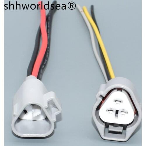 Shhworldsea 3pin 2.2mm female auto connector For Toyota Camry Corolla Honda Accord Fit Civic Ignition Coil Plug 6189-0179