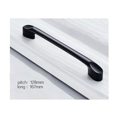 Cabby cabinet drawer pulls the American black wardrobe door handle the modern simple European cabinet of the small handle