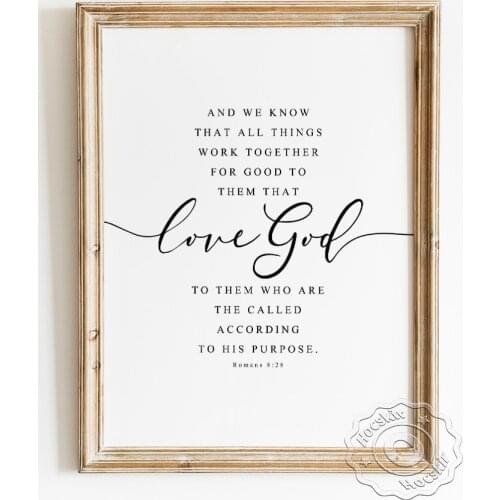 Modern Black White Wall Art Poster, Romans Bible Verse Quotes Canvas Painting, Christian Religious Gift, Scripture Home Decor