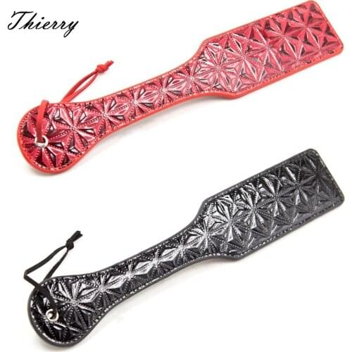 Thierry PU Leather Sex paddle , Bondage Restraint Adult Sex Toys , Slave Adult Game whip Spanking , Sex Products For Women