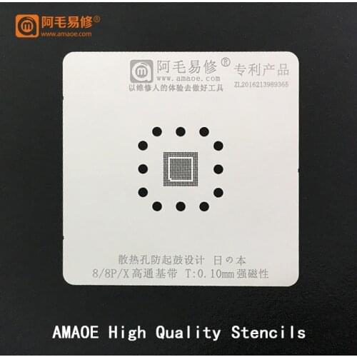 Amaoe BGA Stencil MDM9655M For iPhone 8 8Plus 8G Baseband CPU Reball Chip Pin Tin Plant Net Solder Heat Template 0.10 Thickness
