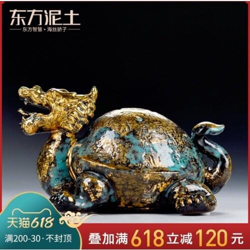 Oriental clay ceramic artisans Zhang Chang teacher Lin bronze color series art/straining