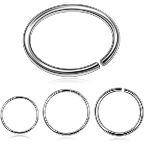 1PC G23 Titanium Nose Ring Ear Piercing Seamless Hinged Septum Clicker Nose Ring Hoop Cartilage Helix Piercing Body Jewelry