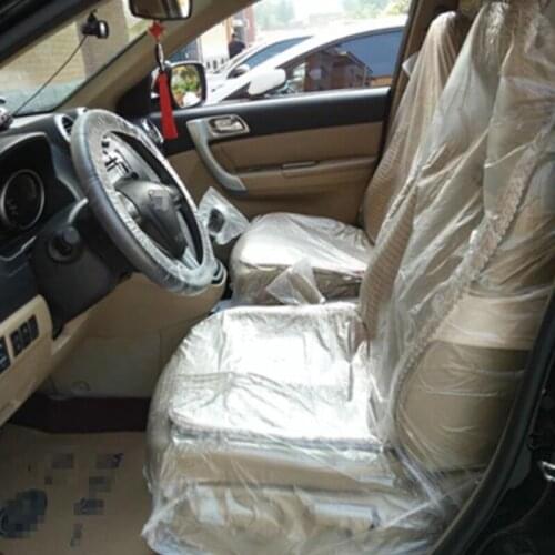 100 universal disposable car PE soft plastic seat cover waterproof car repair protective cover