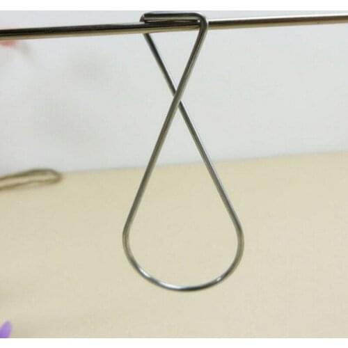 1000pcs Ceiling Grid Figure-8 Squeeze Clips Metal Suspended Sign Holder Poster Hanger Display Hook Steel Pinch Wire Clip ZA5512