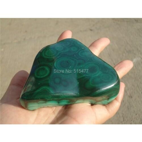 375g Natural Green MALACHITE Crystal Chatoyant Rough Polished Congo LA1062
