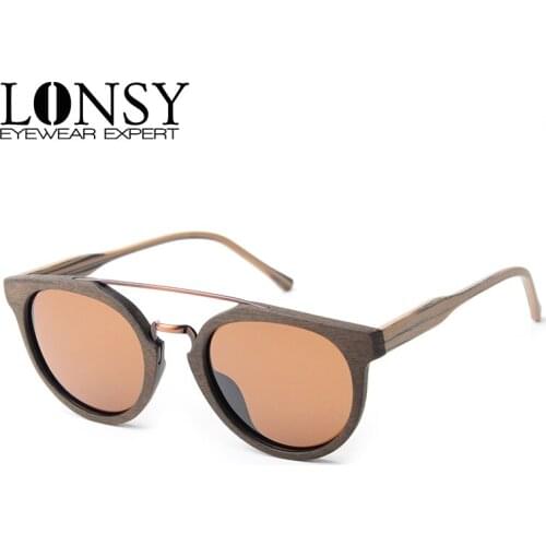 LONSY Acetate Sunglasses Men Fashion Sunglasses Women Polarized Brand Design Reflective Coating Mirror Sun Glasses UV400 LS-SJ