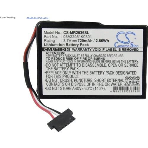 Cameron Sino 720mAh Battery 03A22051K0301 for Magellan RoadMate 2035, RoadMate 2036, RoadMate 2036-MU