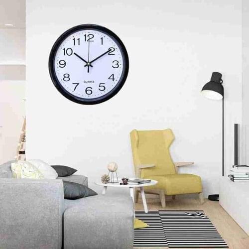 Fashion Simplicity Round Wall Clock Quartz Silent Sweep Movement Home Bedroom Kitchen Office Decor Clocks Fits For Living Room