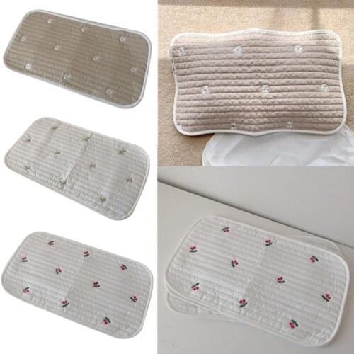 XXFE Baby Breathable Sleeping Pillow Towel Infants Soft Cotton Pillow Cover Cute Embroidery Pillow Towel