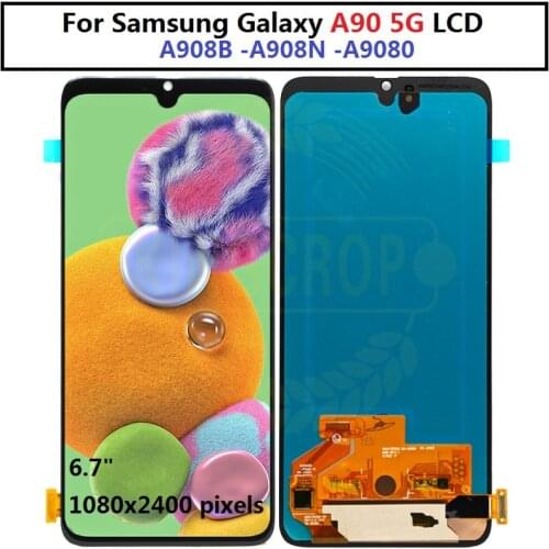 For SAMSUNG Galaxy A90 5G LCD Touch Screen Digitizer Assembly Replacement For Samsung A90 5G A908 A908N LCD Display