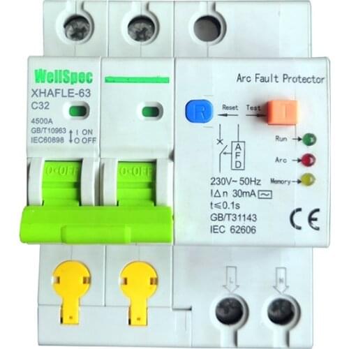 Arc fault circuit breaker addf-63 arc fault protector (AFCI)