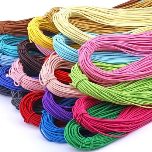 5yards/Lot 2mm Round High Elastic Sewing Elastic Band Fiat Rubber Band Waist Band Stretch Rope Elastic Ribbon