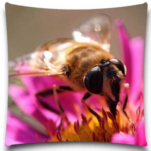Square Cushion Cover Bee is collecting honey pattern cotton polyester Home Decorative 16/18/20 inches 9 style
