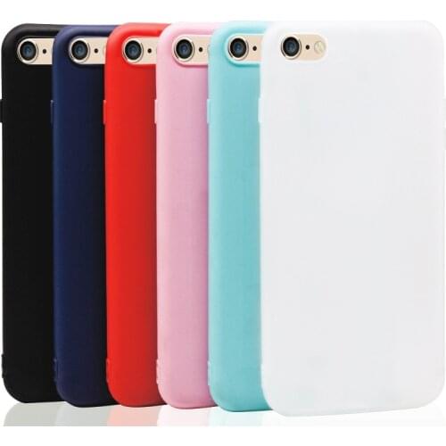 Matte Case for iPhone 7 8 X XR XS Cases for iPhone 6 6S 7 8 Plus Soft Silicone Candy Color Back Cover for iPhone XR XS Max Funda